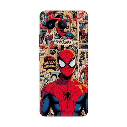 Vintage Comic Panel Spider Man Mobile Skin For Realme 11x 5g