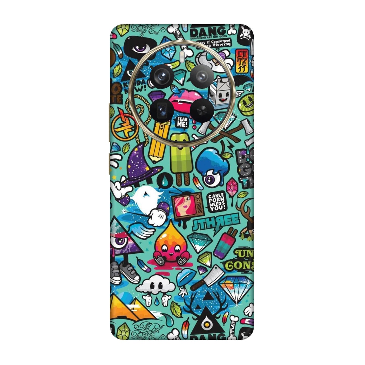 Graffiti Chaos Sticker Bomb Mobile Skin For Realme 12 Pro Plus 5g