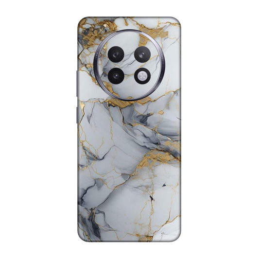 White Gold Luxury Marble Mobile Skin For Realme 13 Plus 5g