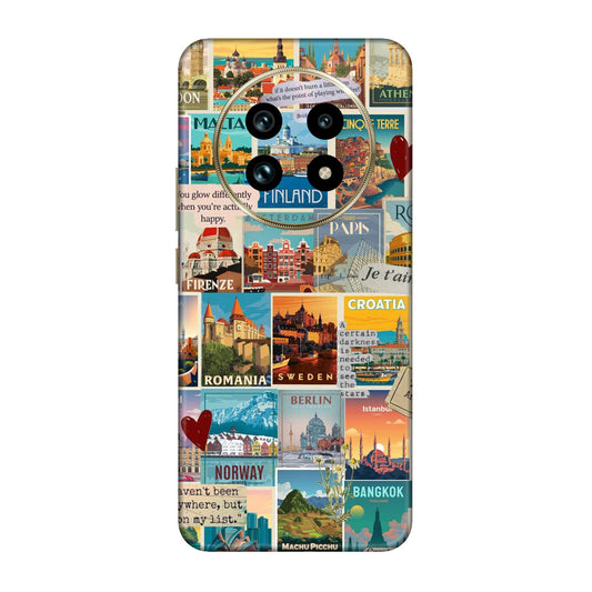 Vintage Travel Sticker Bomb Mobile Skin For Realme 13 Pro Plus 5g