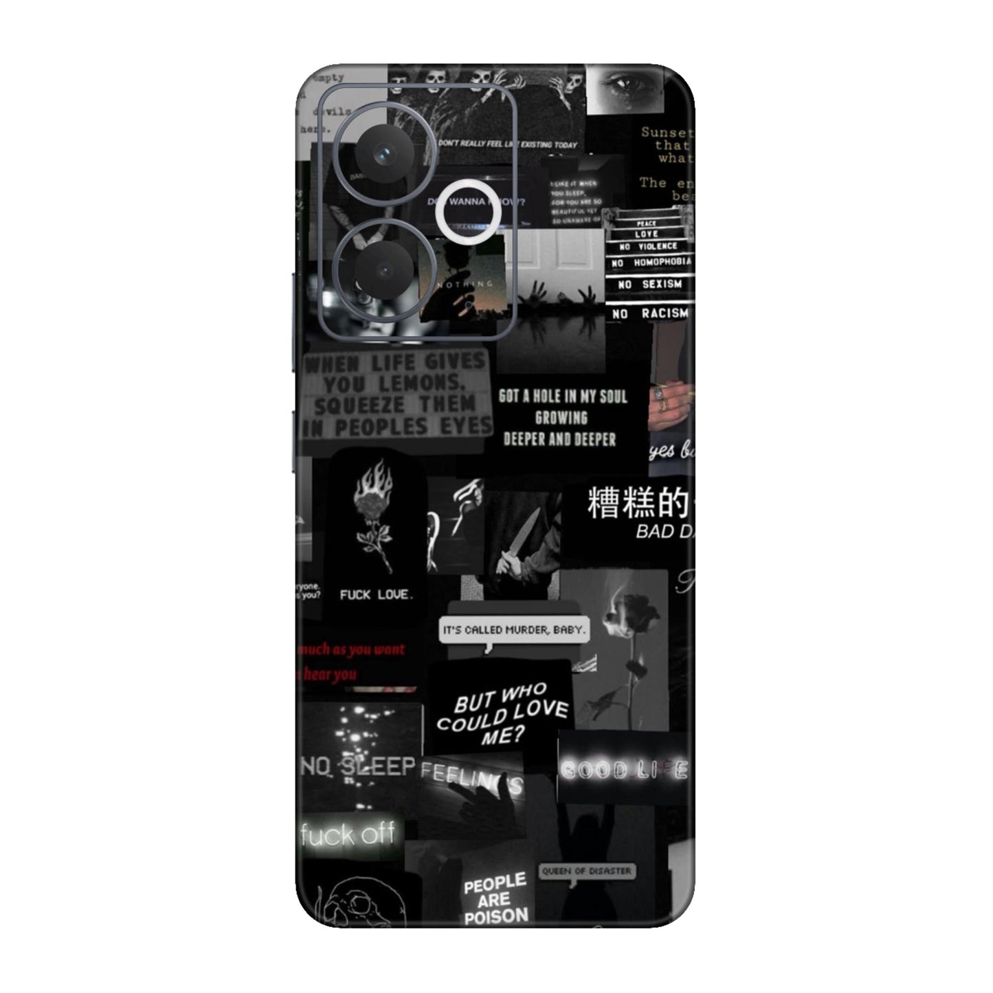 Bad Day Dark Collage Mobile Skin For Realme 14t 5g