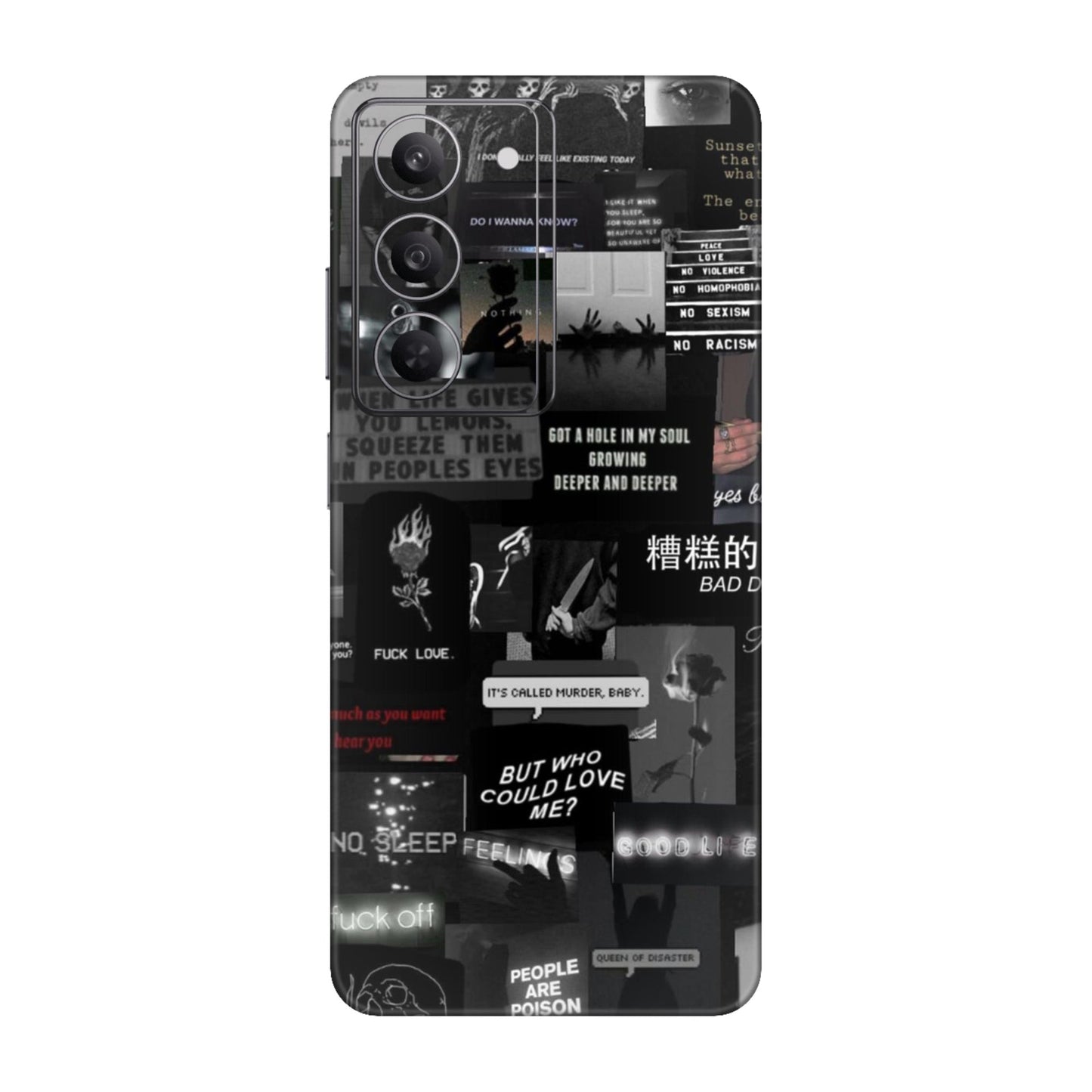 Bad Day Dark Collage Mobile Skin For Realme 14x 5g