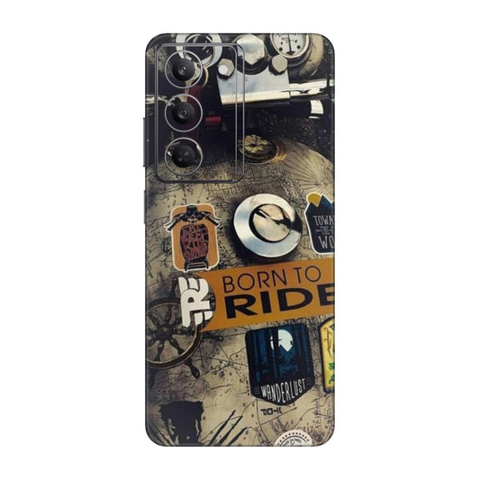 Born to Ride World Map Mobile Skin For Realme 14x 5g