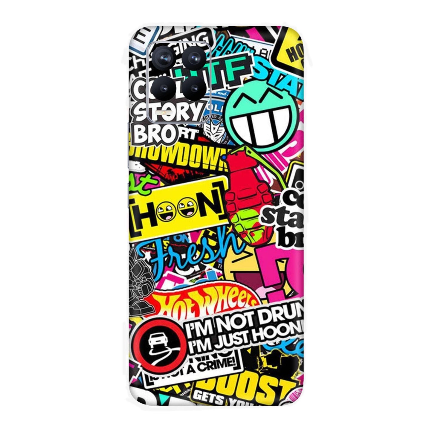 Hoonigan Sticker Bomb Mobile Skin For Realme 8