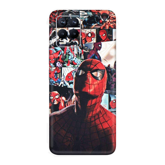 Vintage Spider Man Collage Mobile Skin For Realme 8