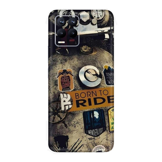 Born to Ride World Map Mobile Skin For Realme 8