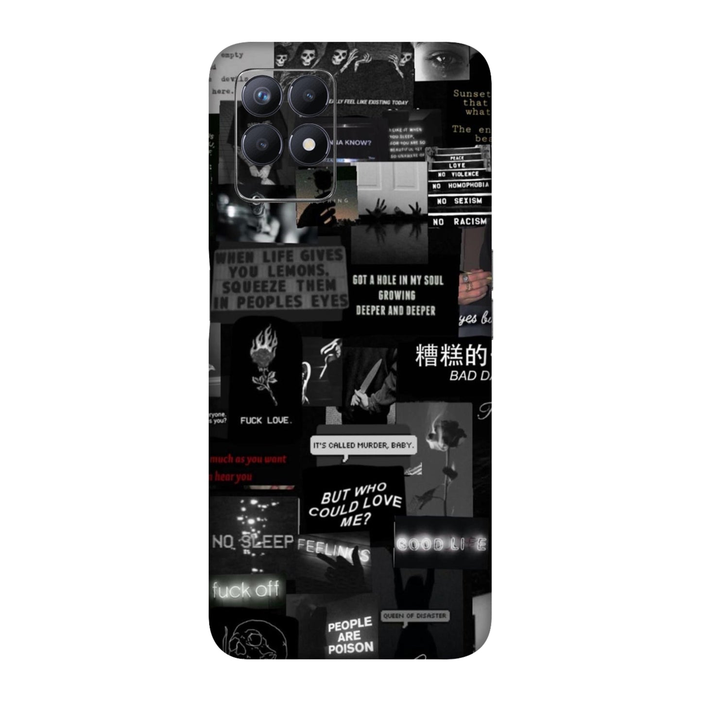Bad Day Dark Collage Mobile Skin For Realme 8i
