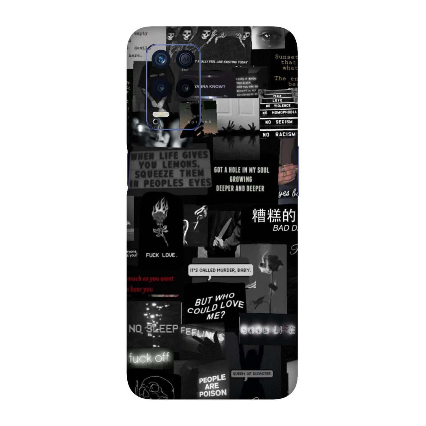 Bad Day Dark Collage Mobile Skin For Realme 8s 5g