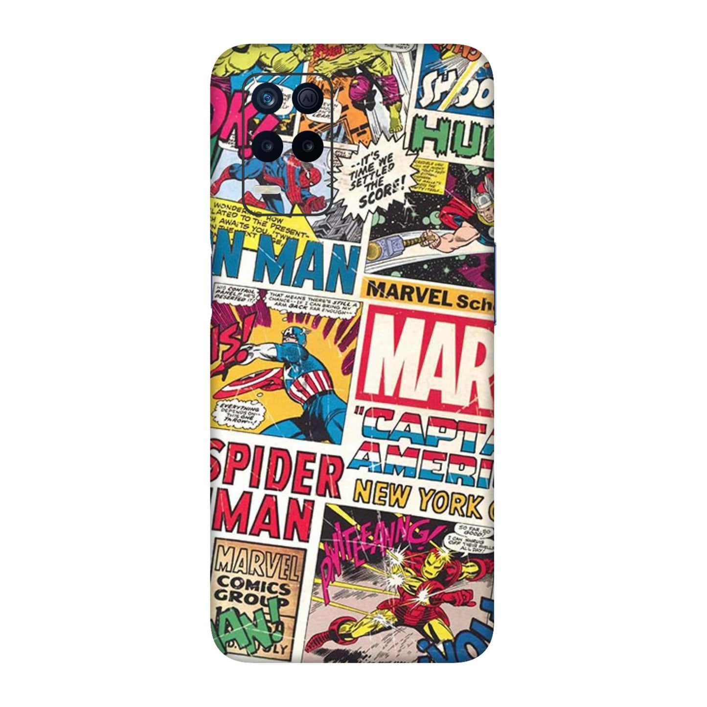 Vintage Marvel Comic Bomb Mobile Skin For Realme 9 5g