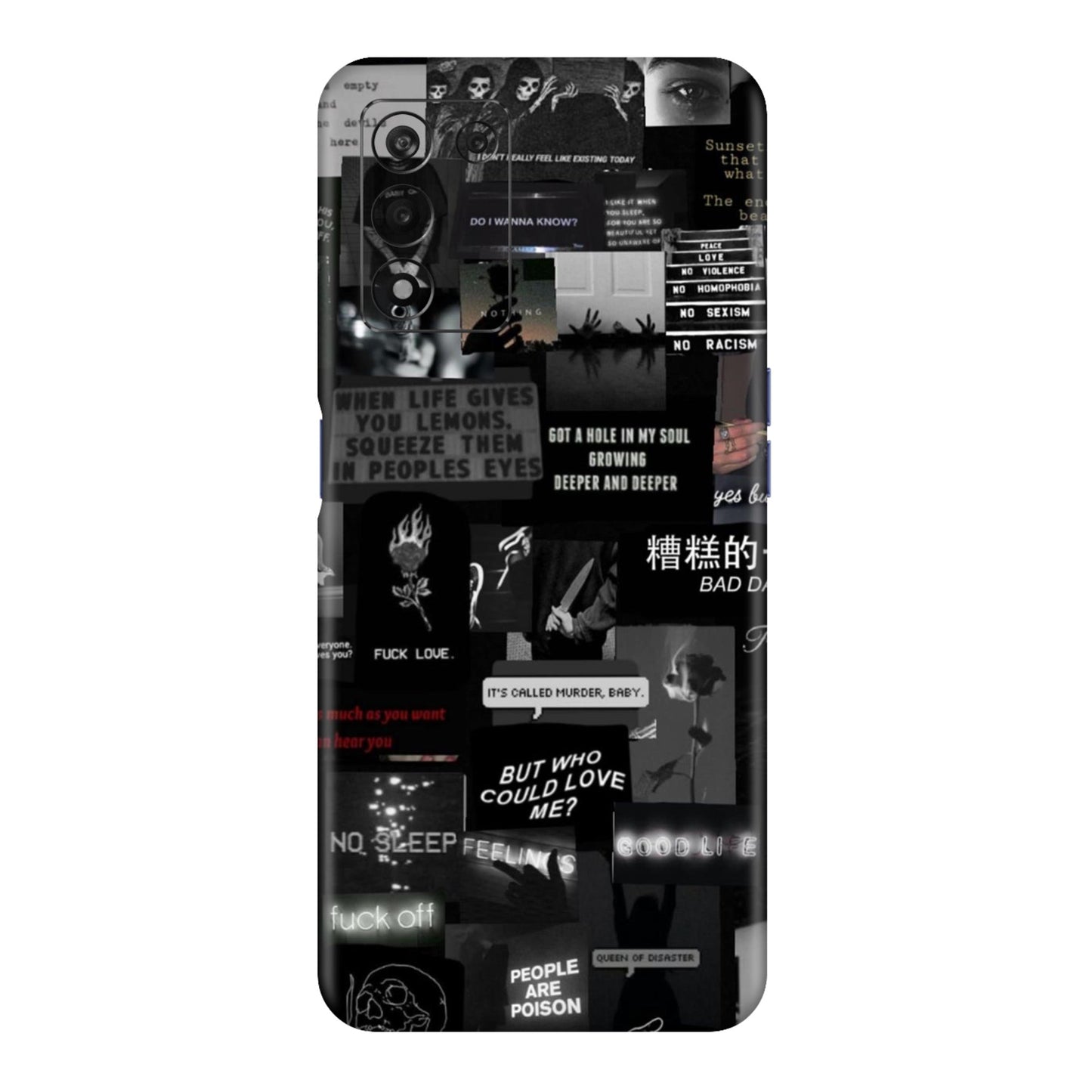 Bad Day Dark Collage Mobile Skin For Realme 9Se 5g