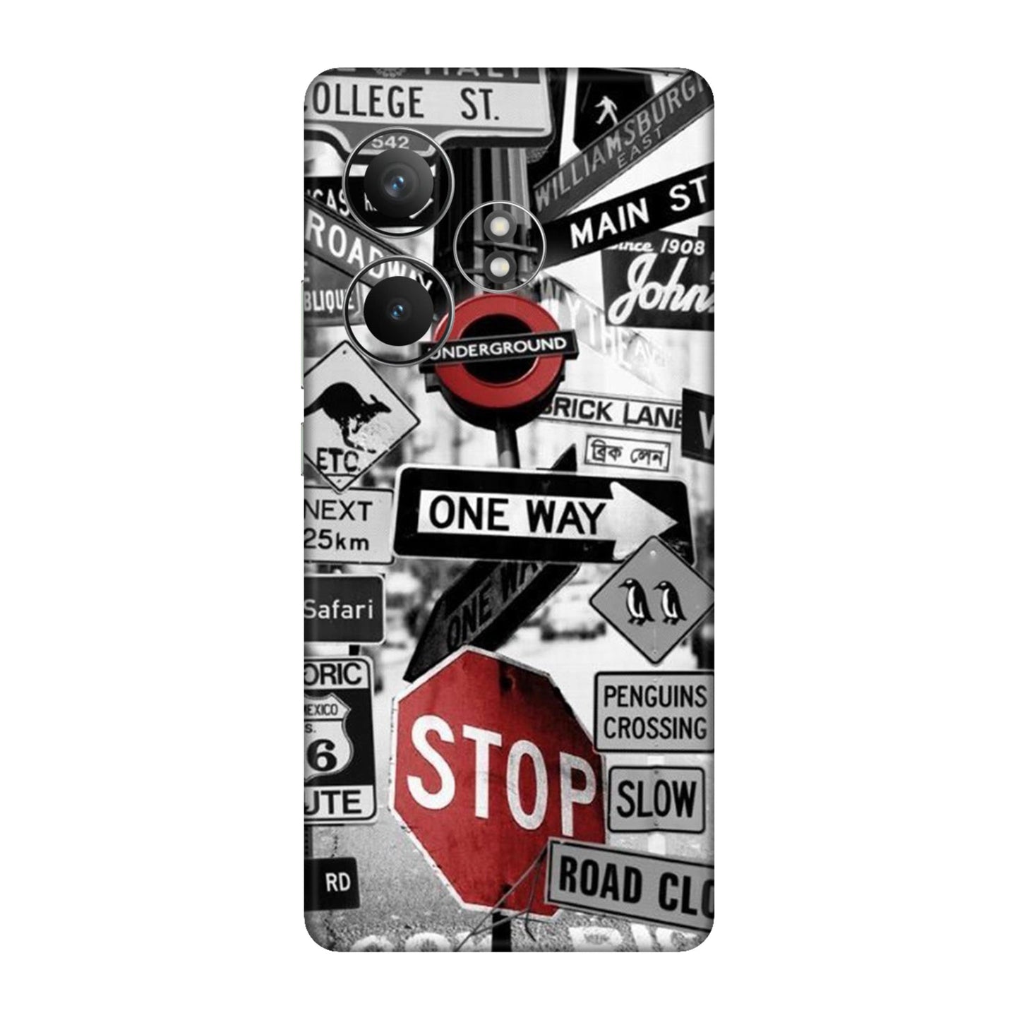 Global Urban Sign Bomb Mobile Skin For Realme GT 6T 5g