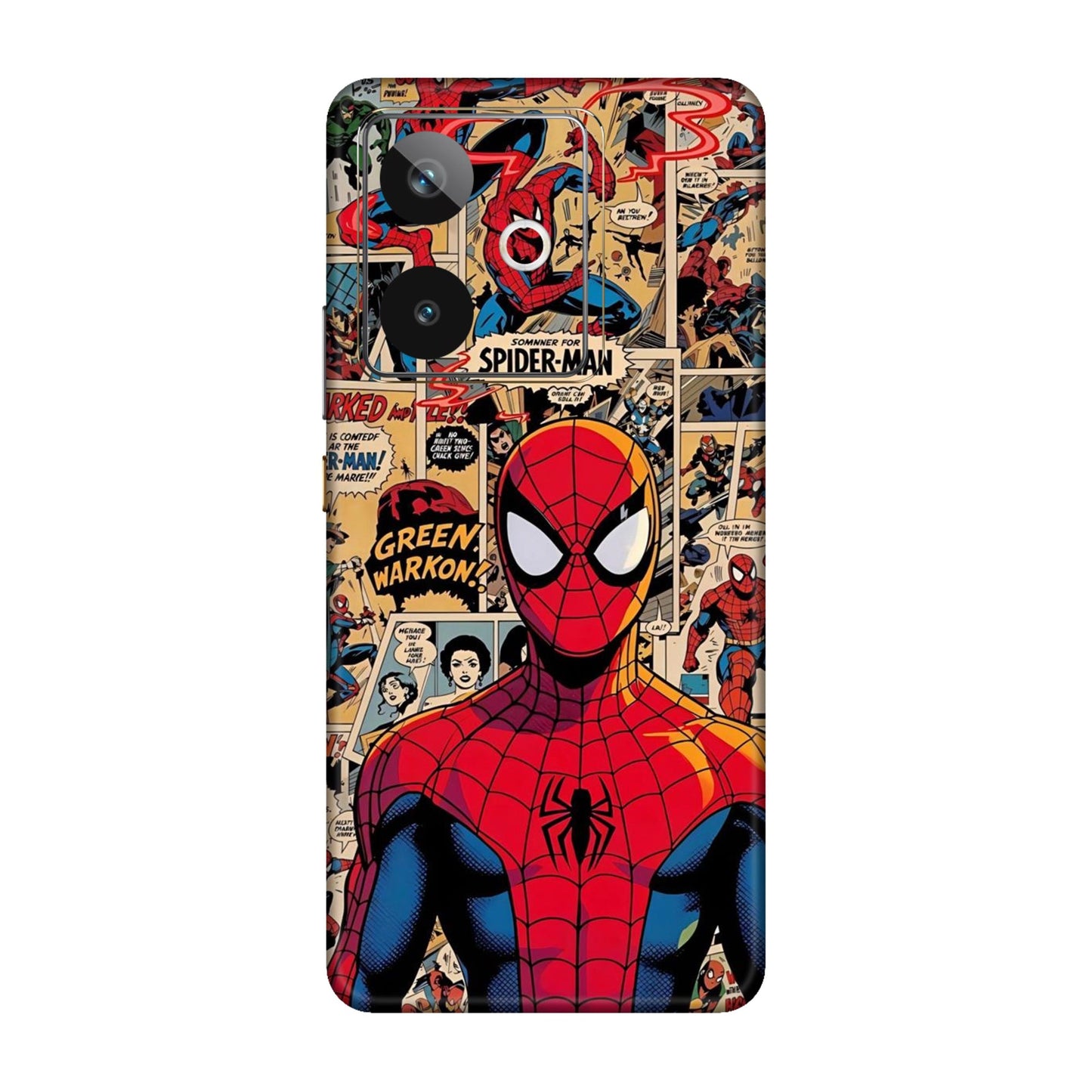 Vintage Comic Panel Spider Man Mobile Skin For Realme GT 7T 5g