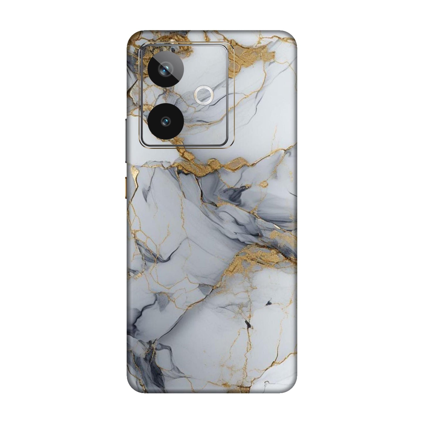 White Gold Luxury Marble Mobile Skin For Realme GT 7T 5g