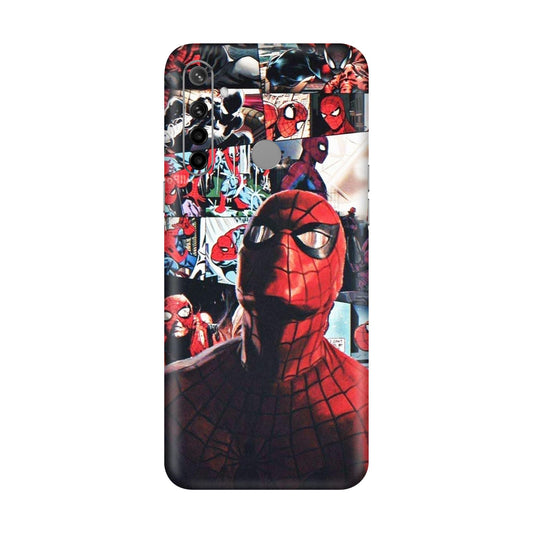 Vintage Spider Man Collage Mobile Skin For Realme Narzo 10