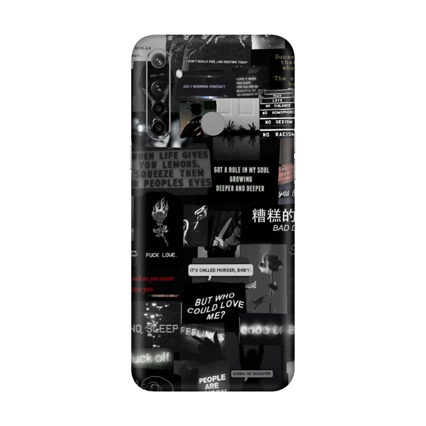 Bad Day Dark Collage Mobile Skin For Realme Narzo 10