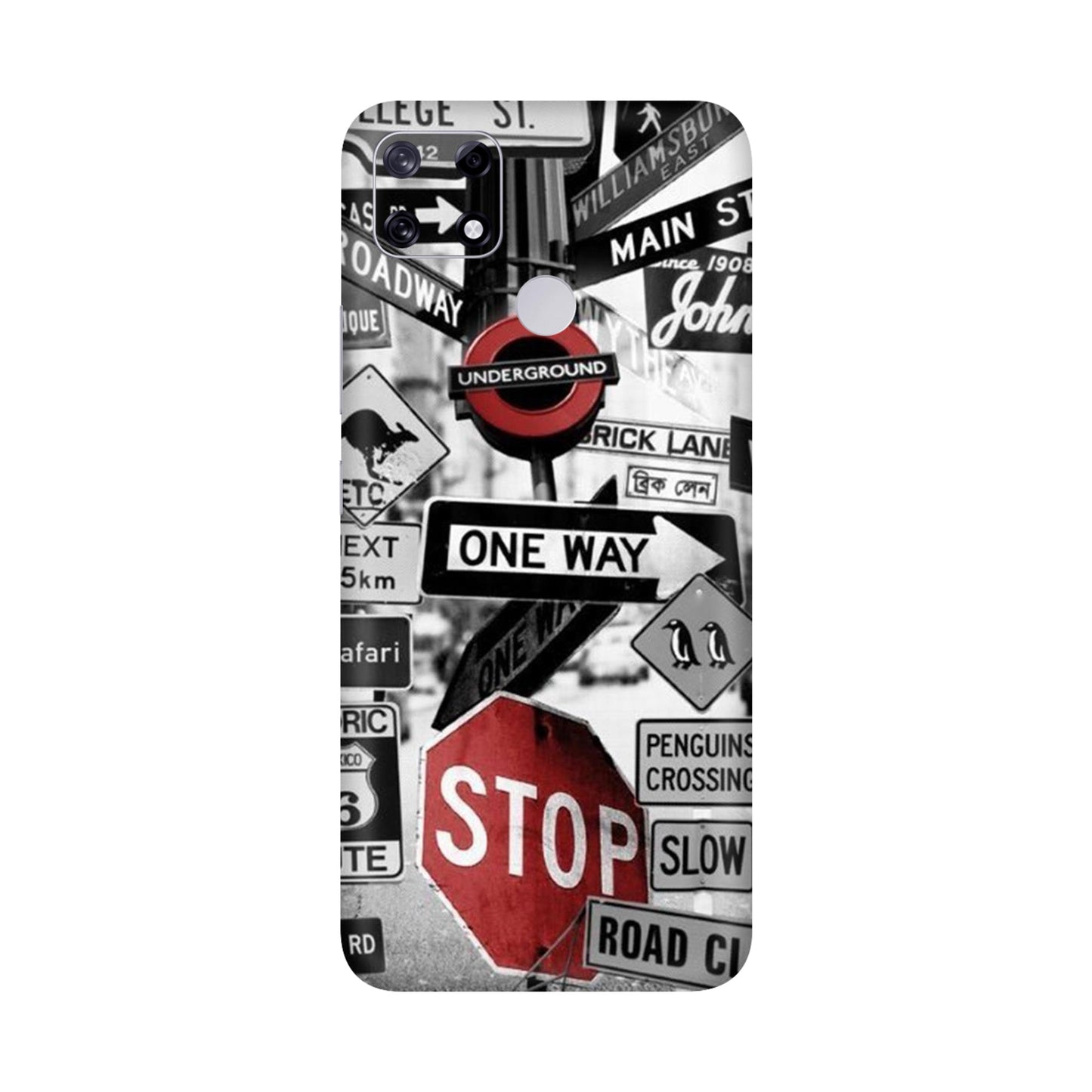 Global Urban Sign Bomb Mobile Skin For Realme Narzo 20