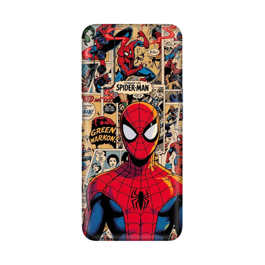Vintage Comic Panel Spider Man Mobile Skin For Realme Narzo 20 Pro