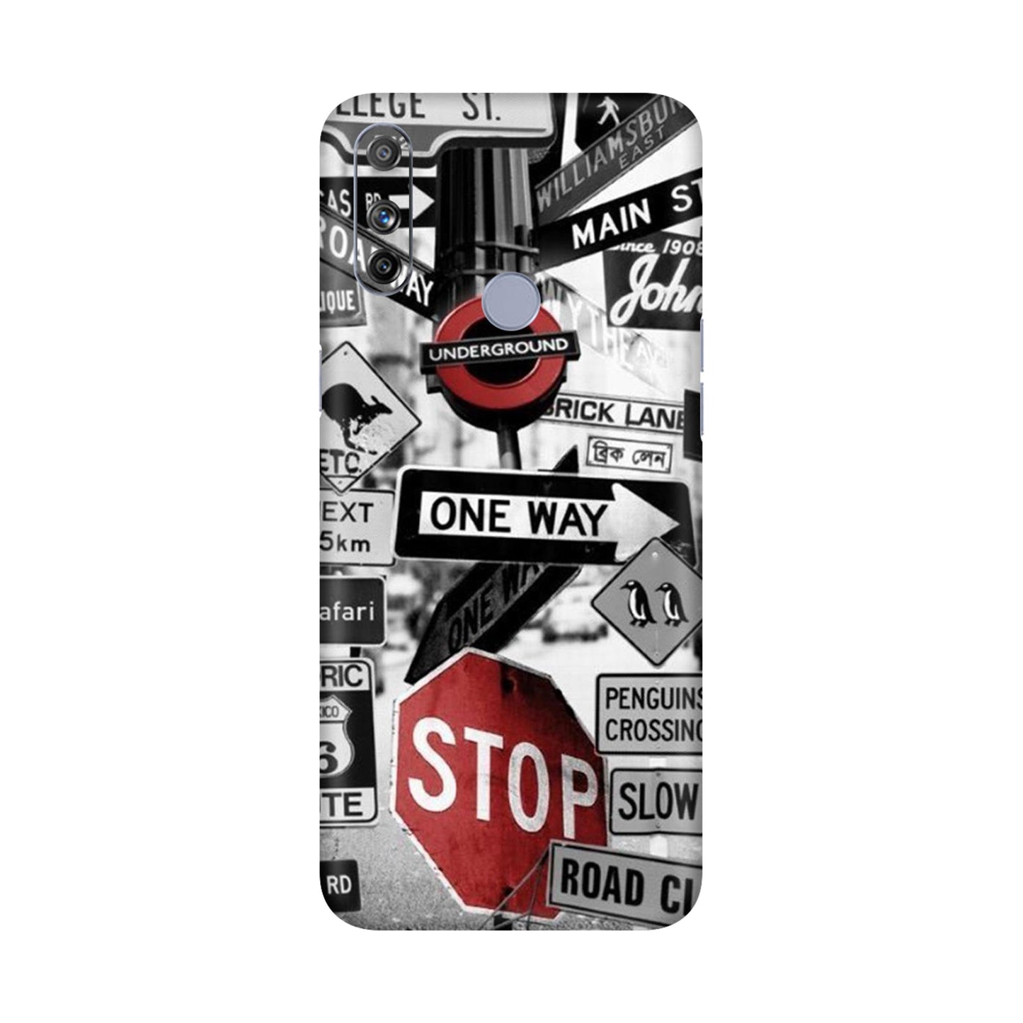 Global Urban Sign Bomb Mobile Skin For Realme Narzo 20a