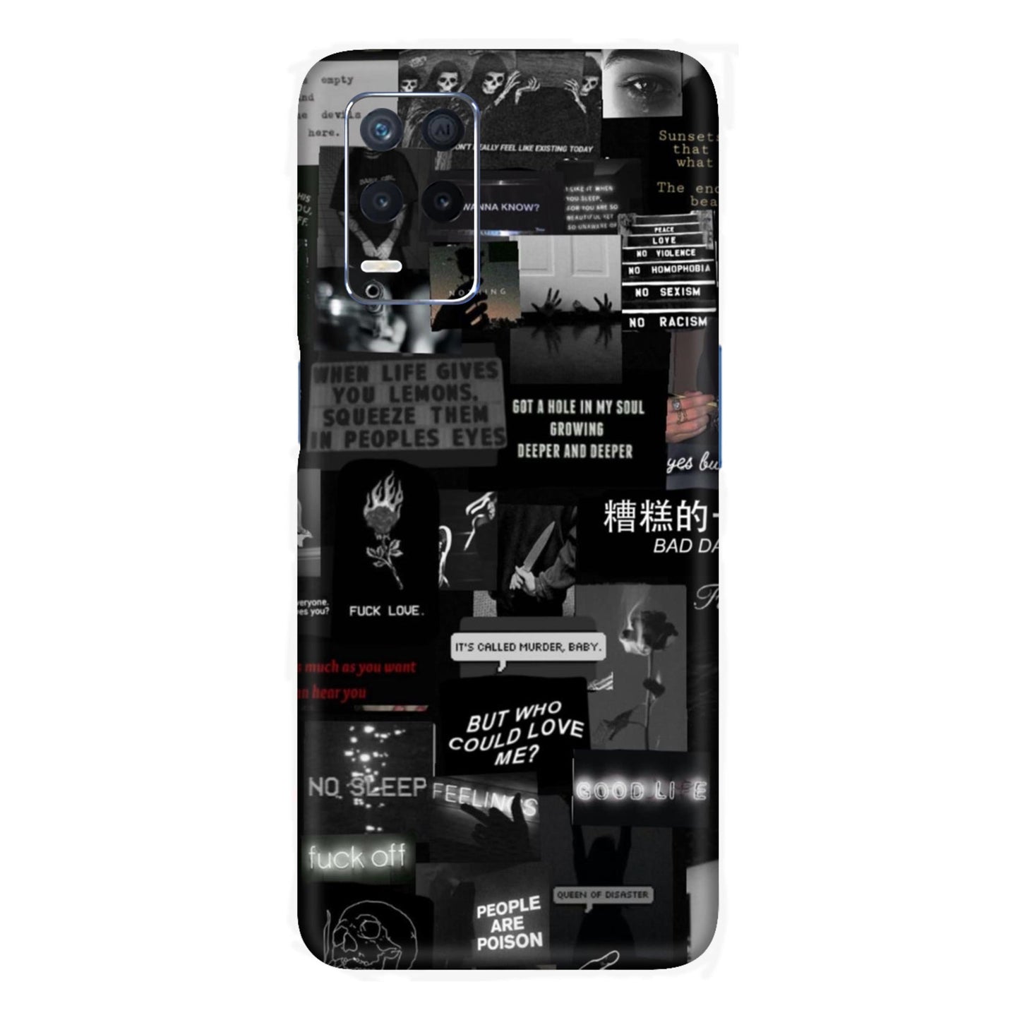 Bad Day Dark Collage Mobile Skin For Realme Narzo 30 5g