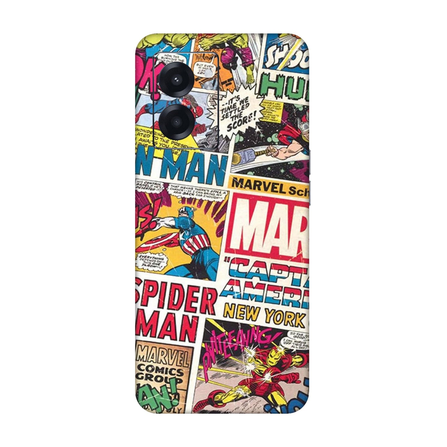 Vintage Marvel Comic Bomb Mobile Skin For Realme Narzo 50 5g