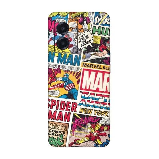 Vintage Marvel Comic Bomb Mobile Skin For Realme Narzo 50 5g