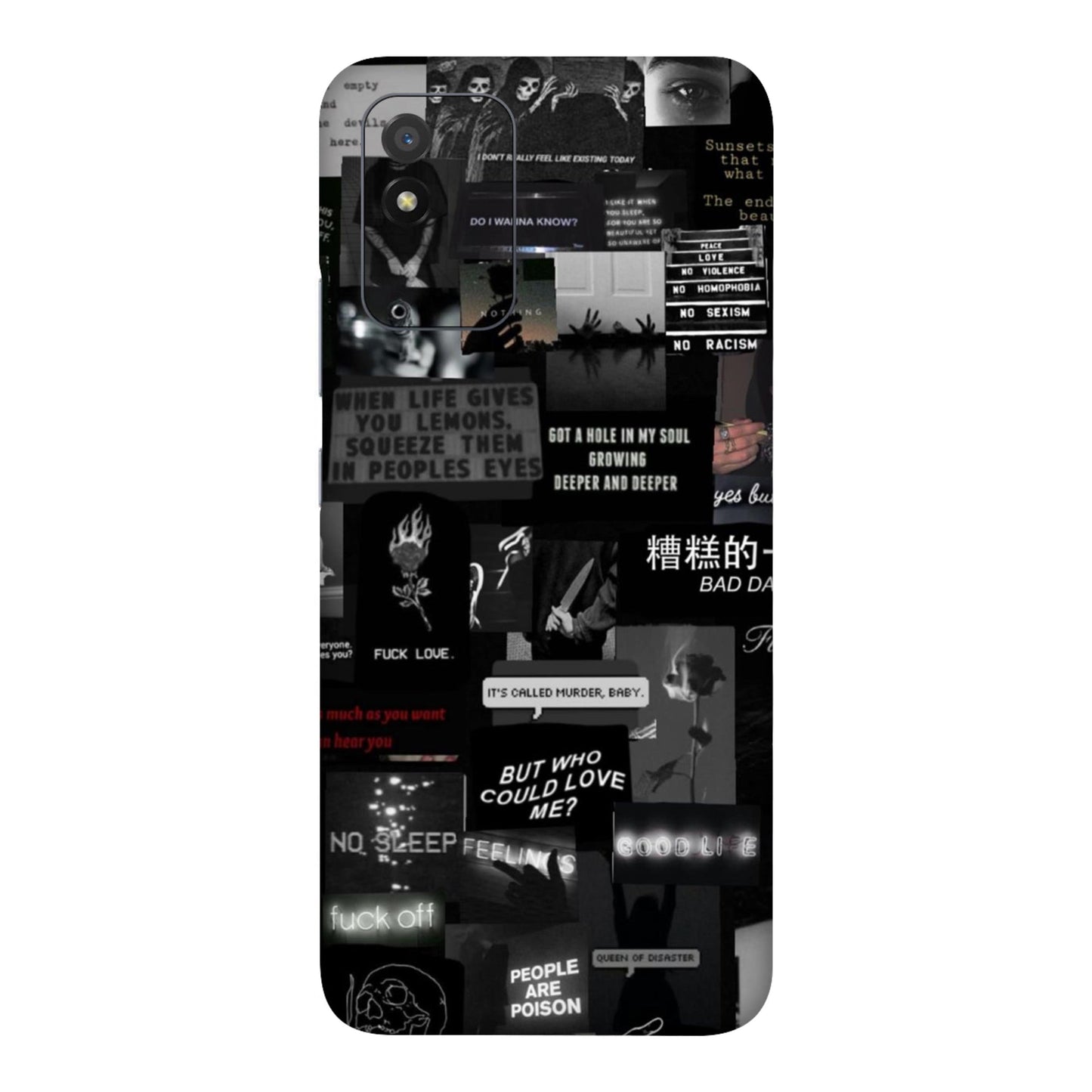 Bad Day Dark Collage Mobile Skin For Realme Narzo 50i