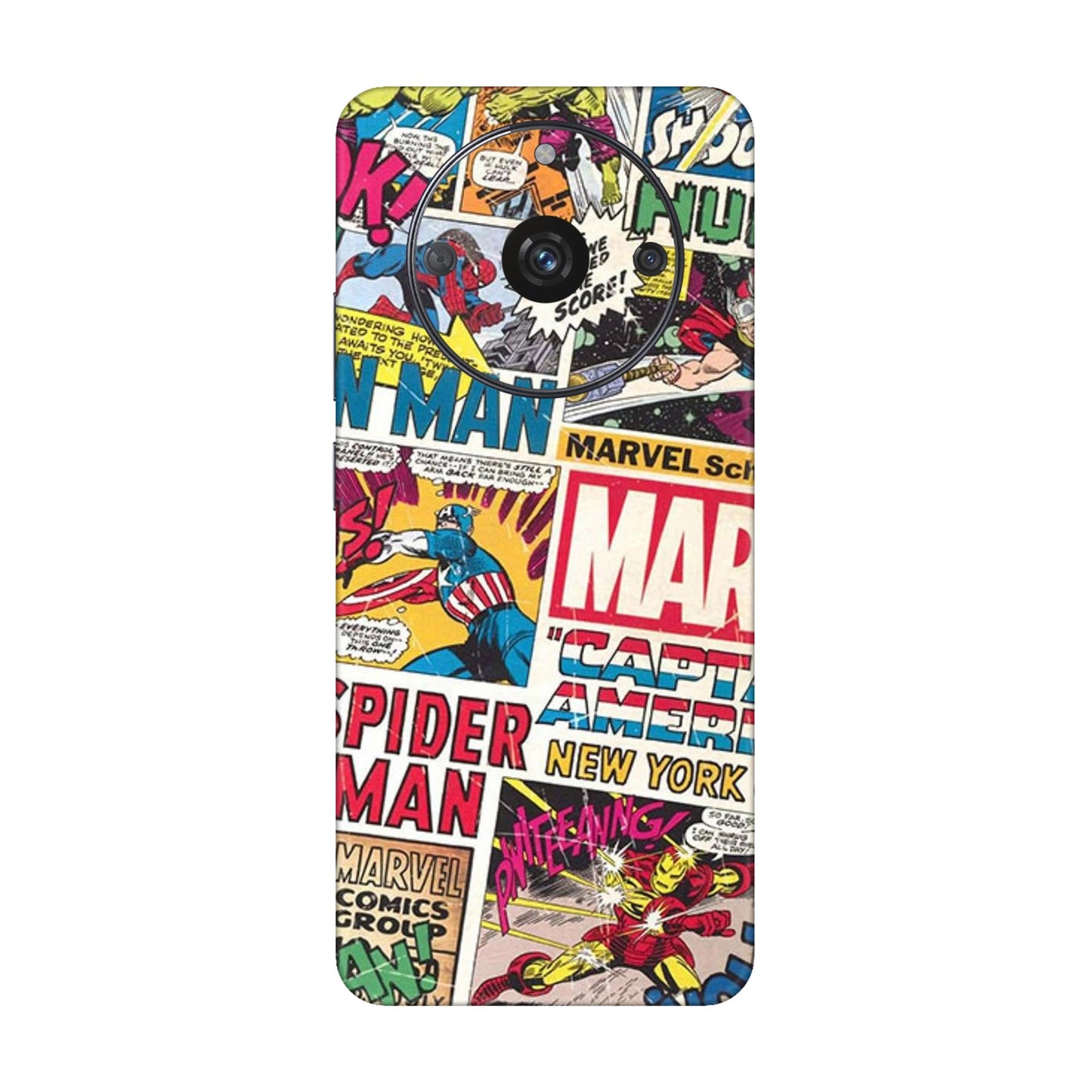 Vintage Marvel Comic Bomb Mobile Skin For Realme Narzo 60 5g