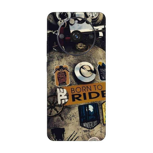 Born to Ride World Map Mobile Skin For Realme Narzo 60 5g