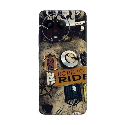 Born to Ride World Map Mobile Skin For Realme Narzo 60x 5g