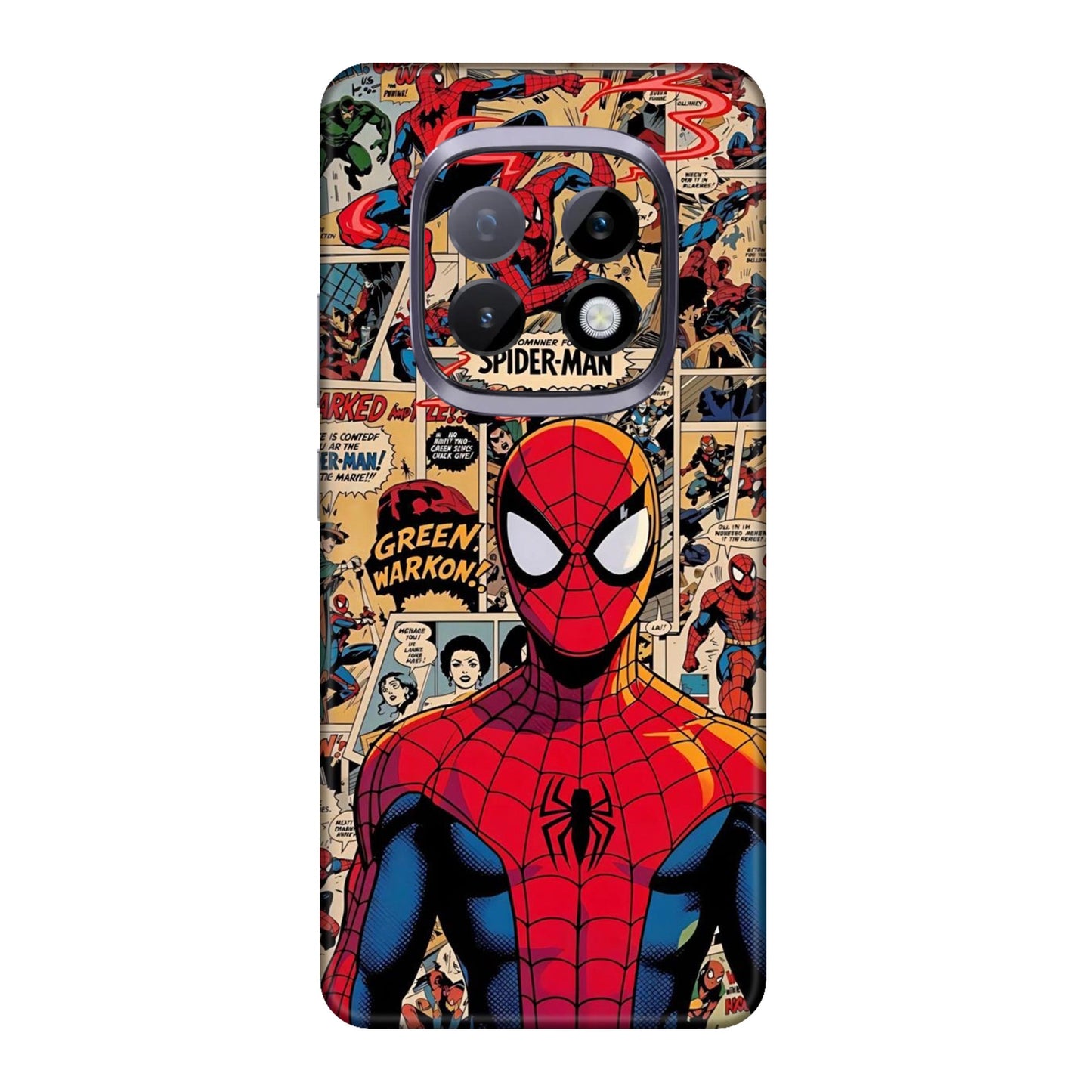 Vintage Comic Panel Spider Man Mobile Skin For Realme Narzo 70 Turbo 5g
