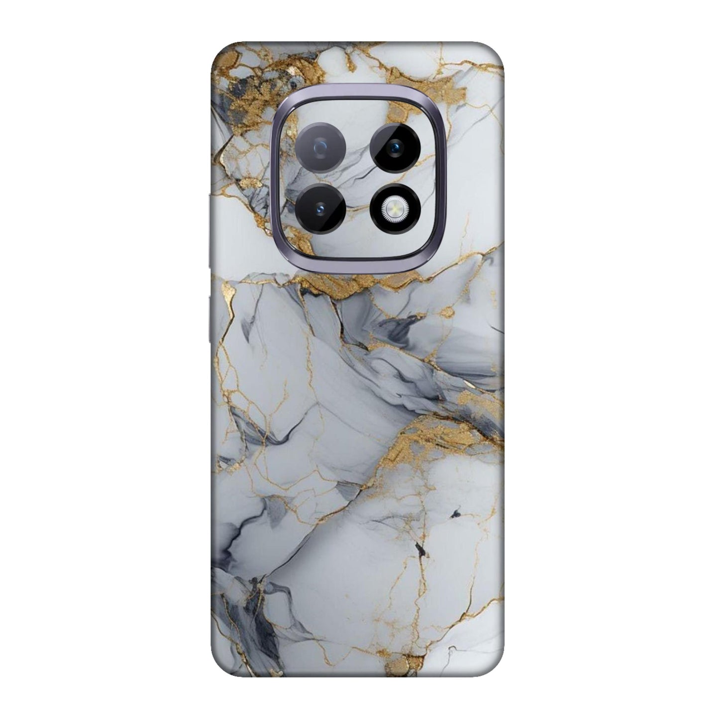White Gold Luxury Marble Mobile Skin For Realme Narzo 70 Turbo 5g
