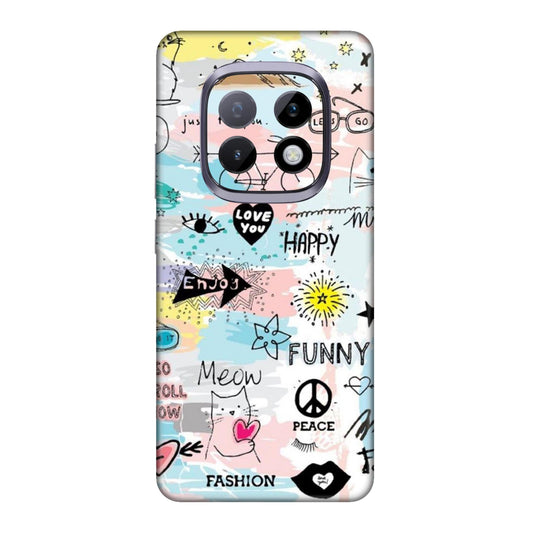 Cat Doodles Pastel Mobile Skin For Realme Narzo 70 Turbo 5g