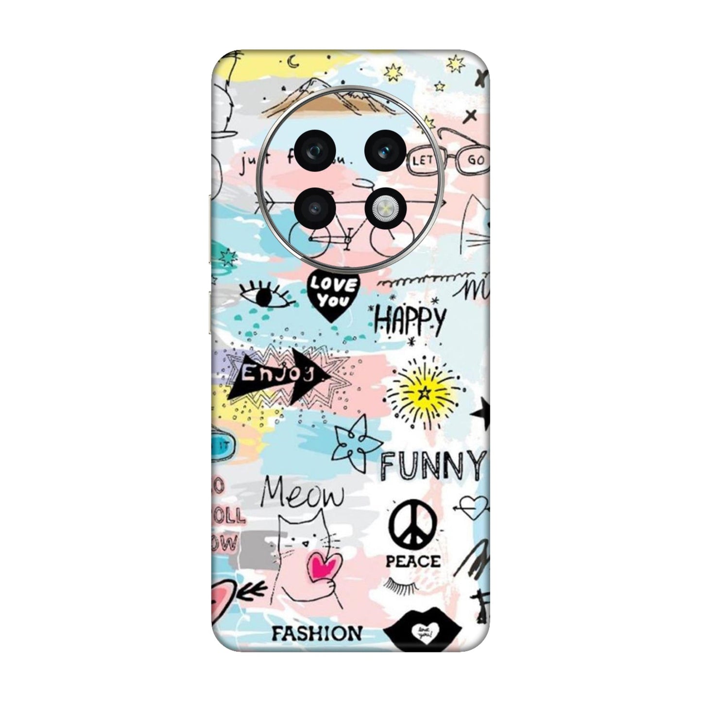 Cat Doodles Pastel Mobile Skin For Realme P1 Speed 5g