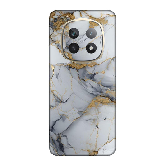 White Gold Luxury Marble Mobile Skin For Realme P2 Pro 5g