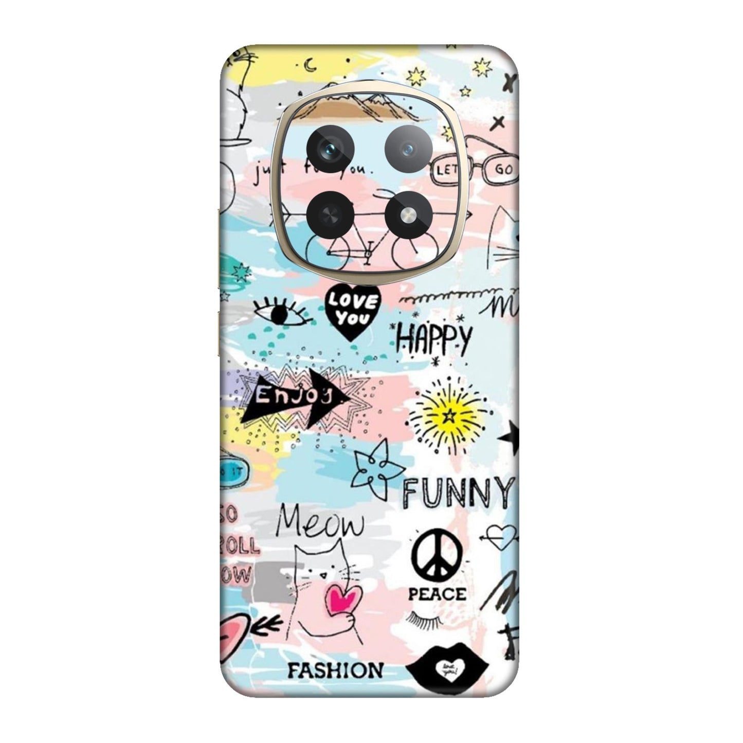 Cat Doodles Pastel Mobile Skin For Realme P2 Pro 5g