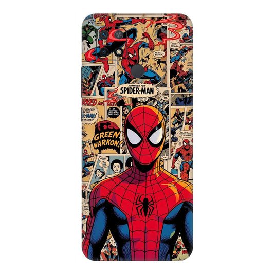 Vintage Comic Panel Spider Man Mobile Skin For Redmi 10