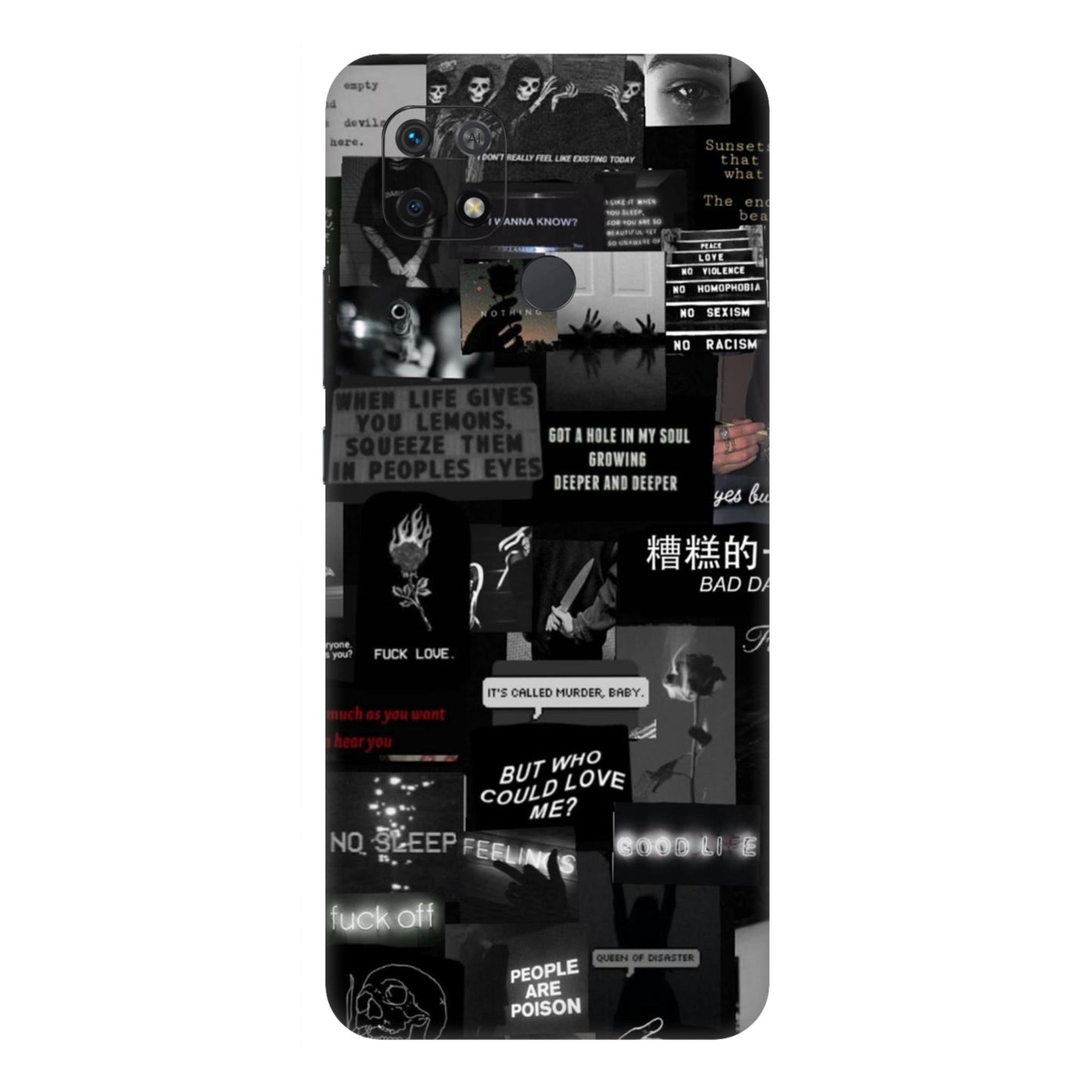 Bad Day Dark Collage Mobile Skin For Redmi 10