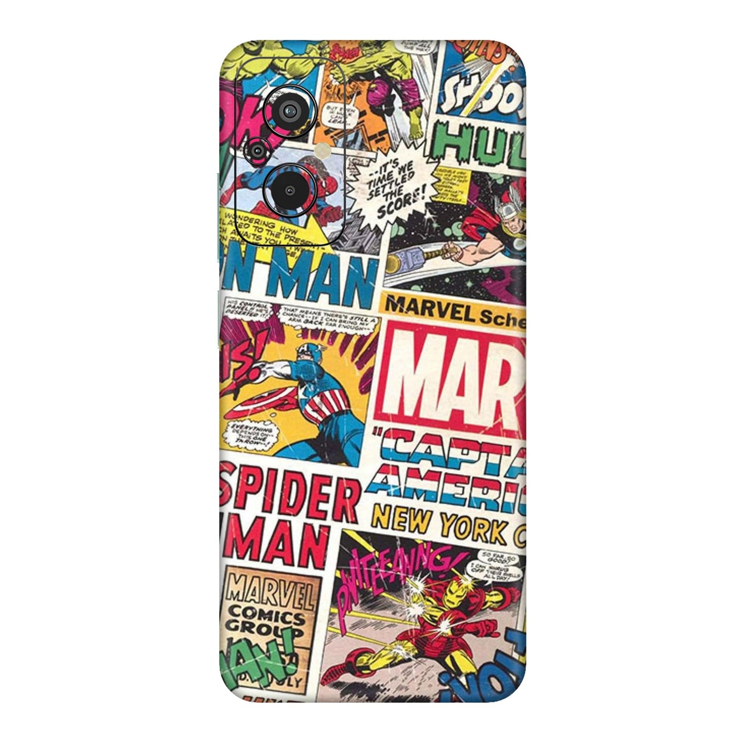 Vintage Marvel Comic Bomb Mobile Skin For Redmi 11 Prime