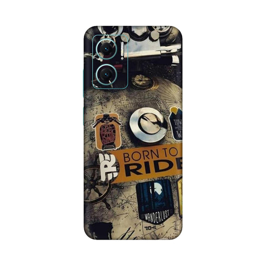 Born to Ride World Map Mobile Skin For Redmi 11 Prime 5g