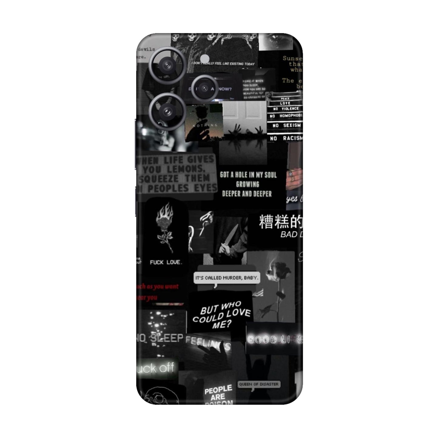 Bad Day Dark Collage Mobile Skin For Redmi 12 4G