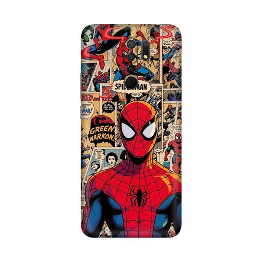 Vintage Comic Panel Spider Man Mobile Skin For Redmi 9