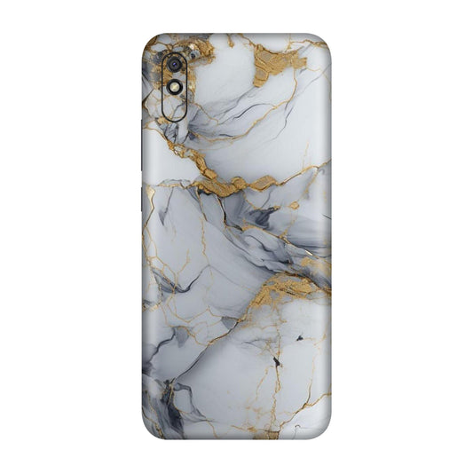 White Gold Luxury Marble Mobile Skin For Redmi 9A