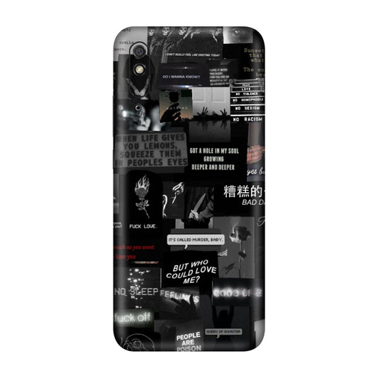 Bad Day Dark Collage Mobile Skin For Redmi 9A
