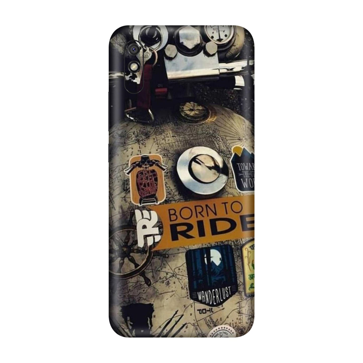 Born to Ride World Map Mobile Skin For Redmi 9A