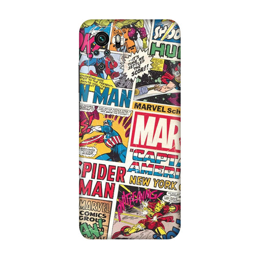 Vintage Marvel Comic Bomb Mobile Skin For Redmi Note 10