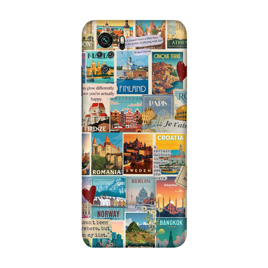 Vintage Travel Sticker Bomb Mobile Skin For Redmi Note 10