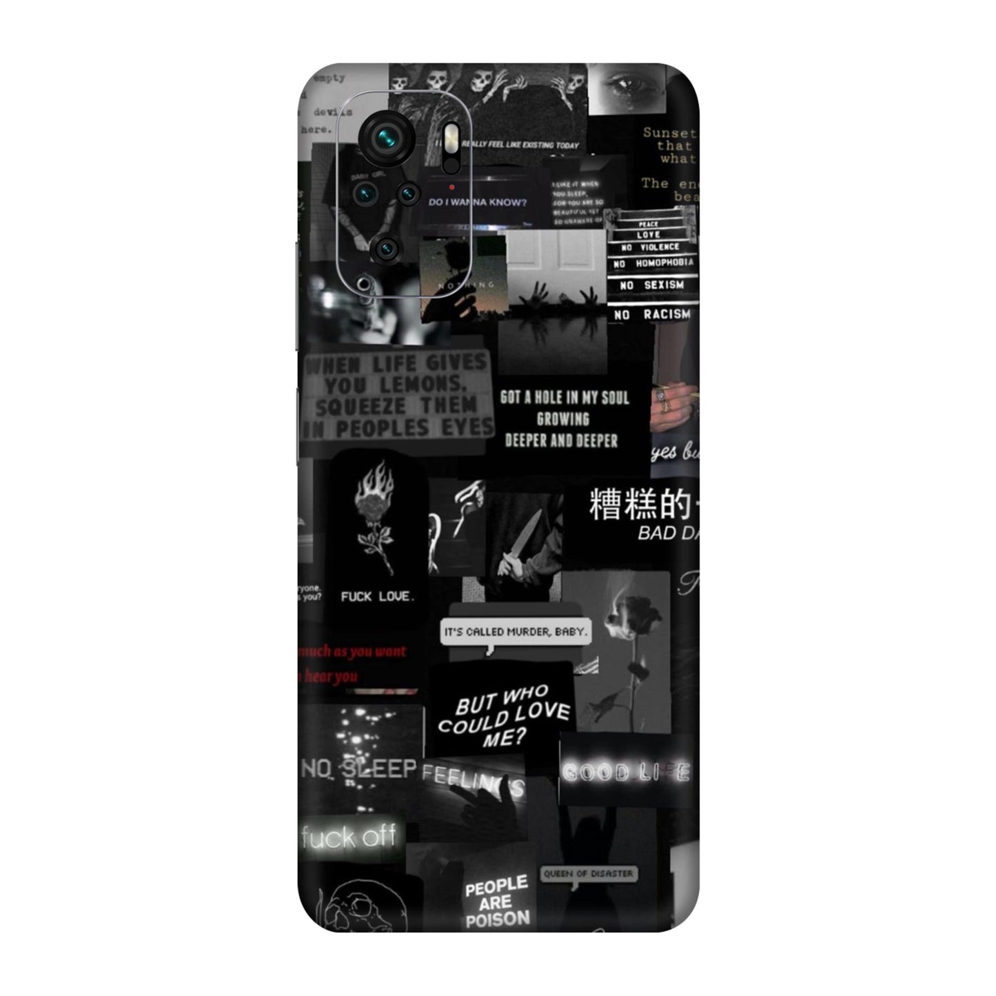 Bad Day Dark Collage Mobile Skin For Redmi Note 10S