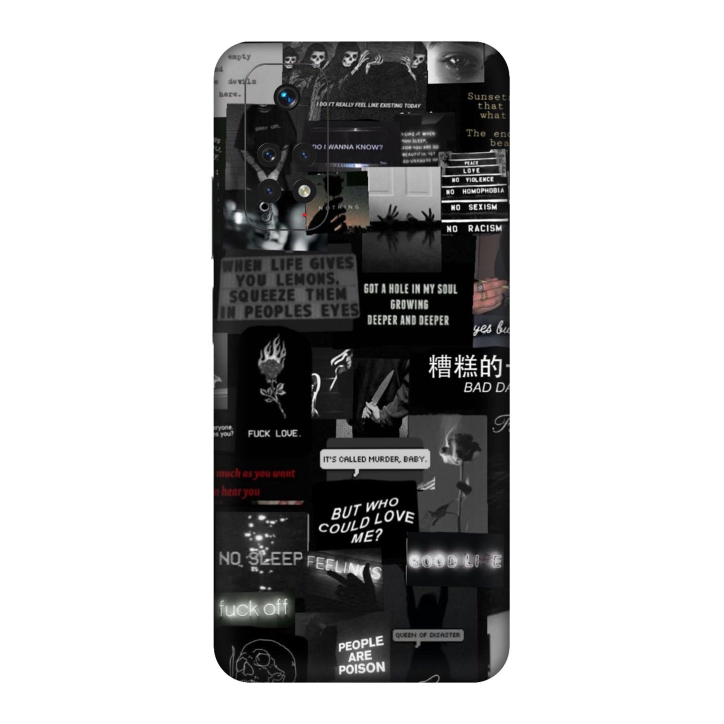 Bad Day Dark Collage Mobile Skin For Redmi Note 11
