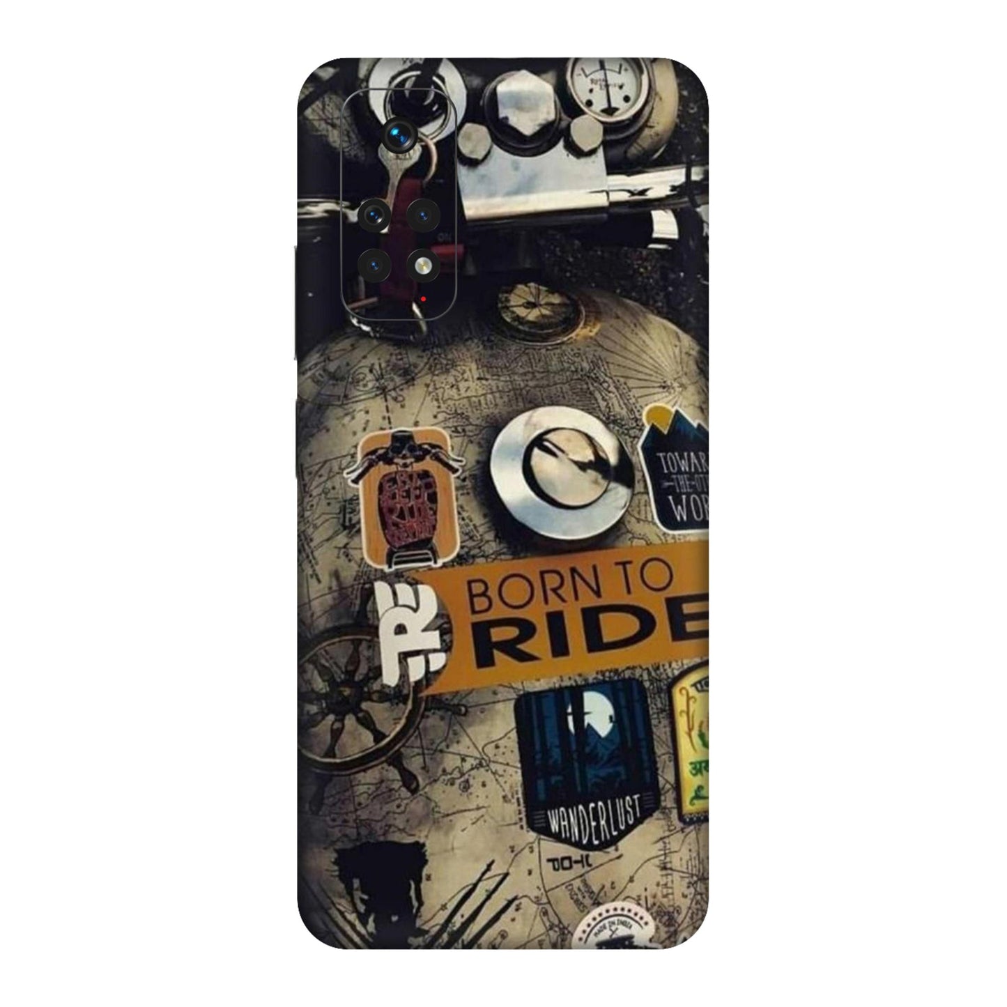 Born to Ride World Map Mobile Skin For Redmi Note 11