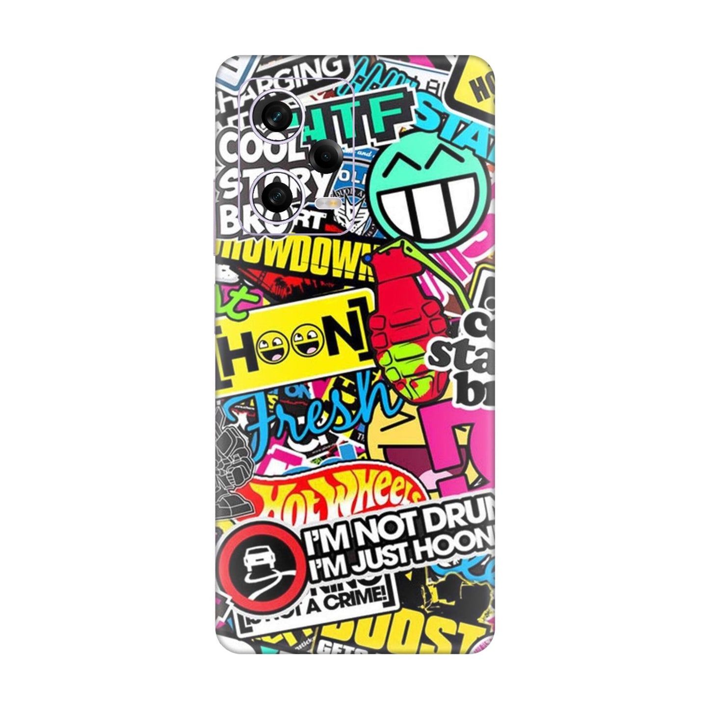 Hoonigan Sticker Bomb Mobile Skin For Redmi Note 12 Pro 5g